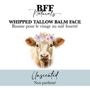 Balm face product packaging with a cow illustration and 'BFF Naturals' branding.